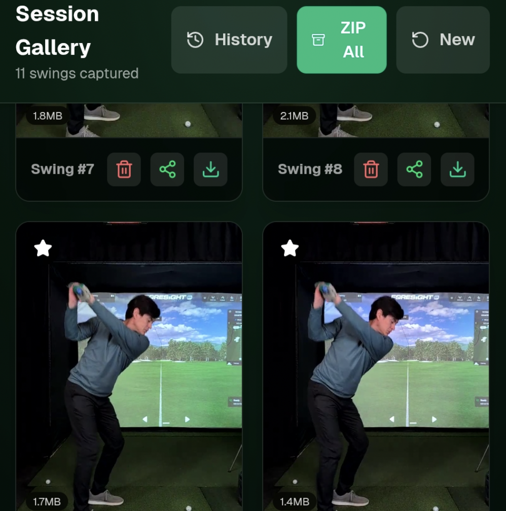 SwingClips Swing Recording App